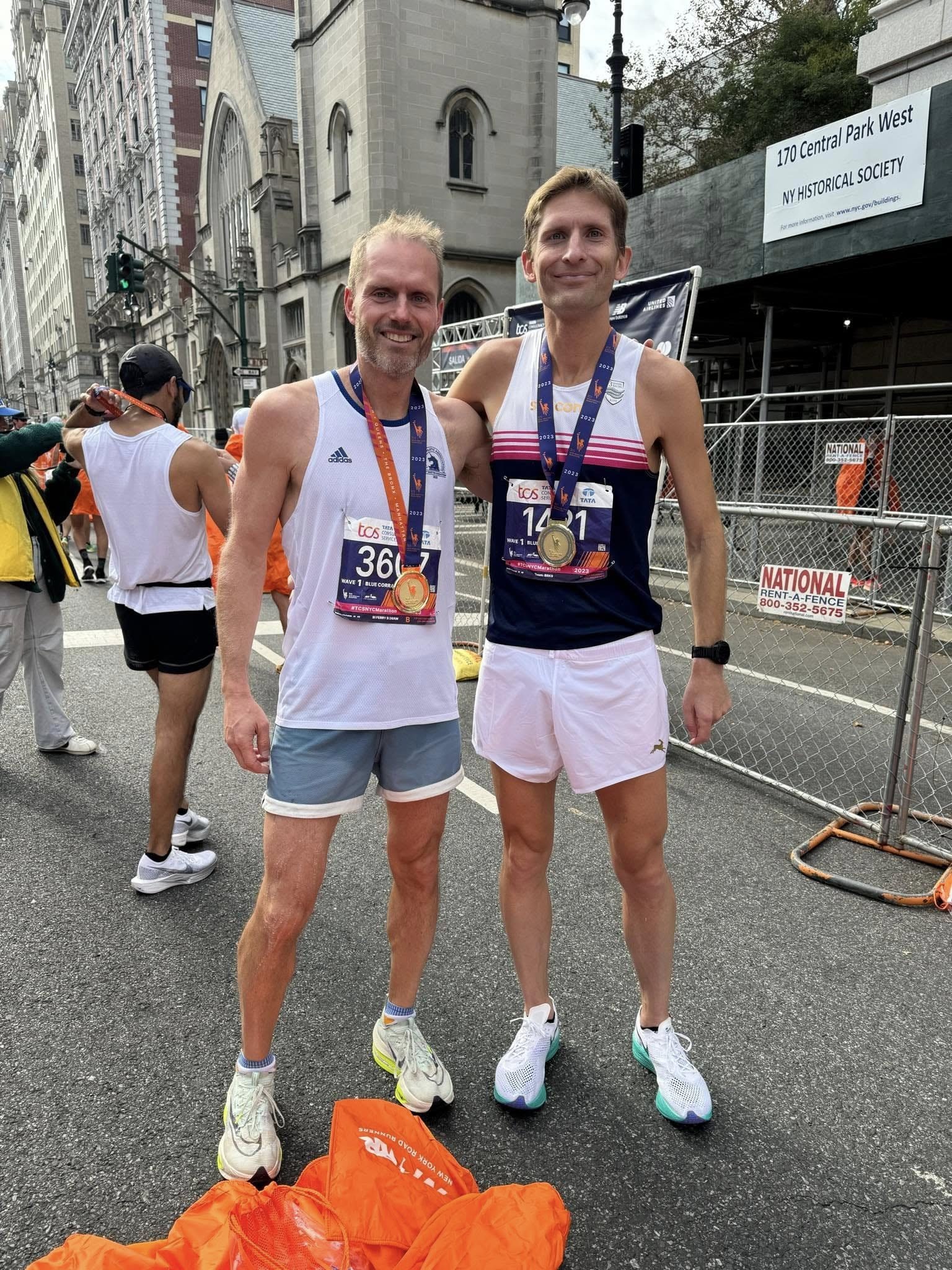 Justin Kowalski in marathon jacket