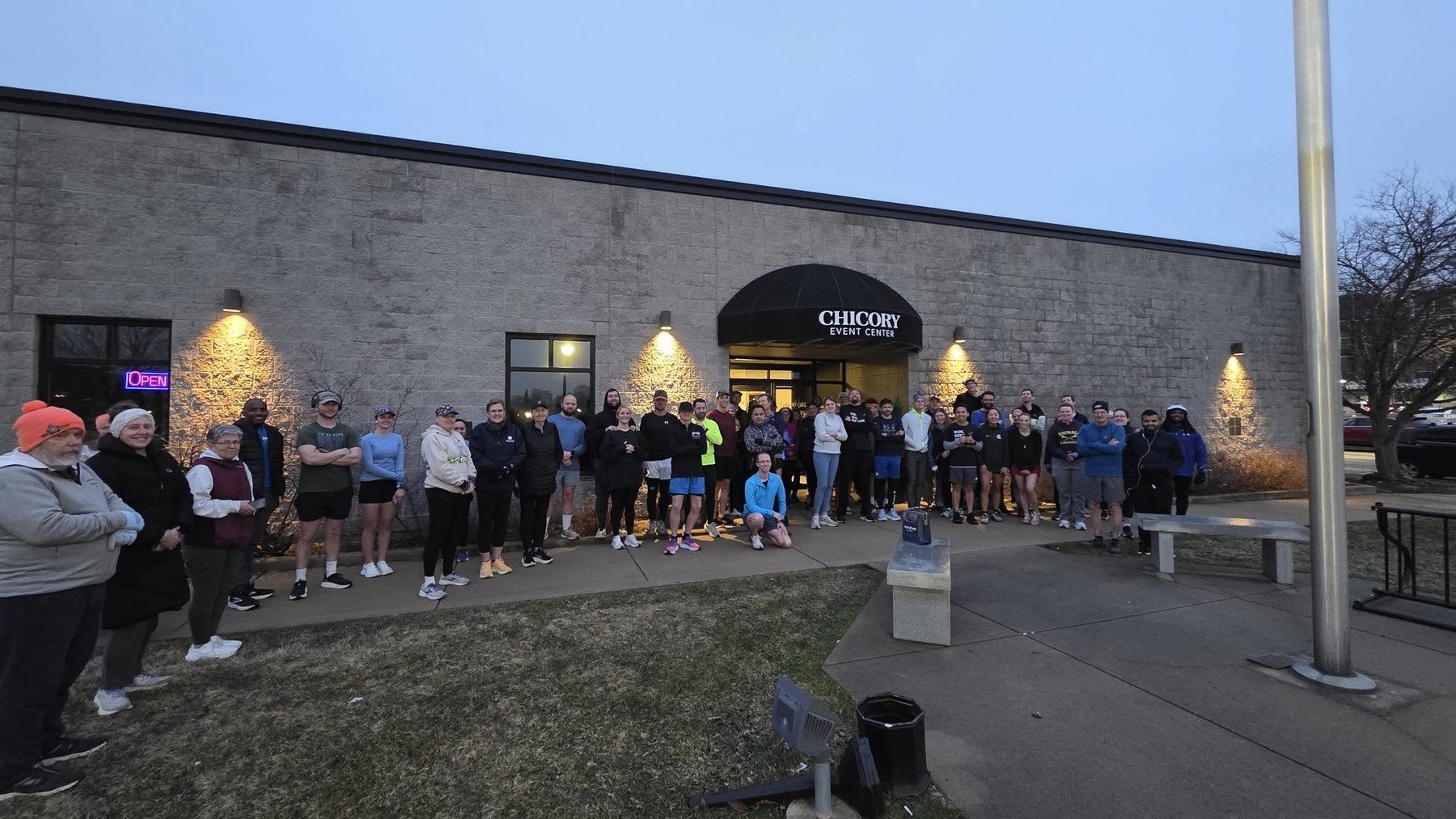 Local group run outside Chicory Event Center